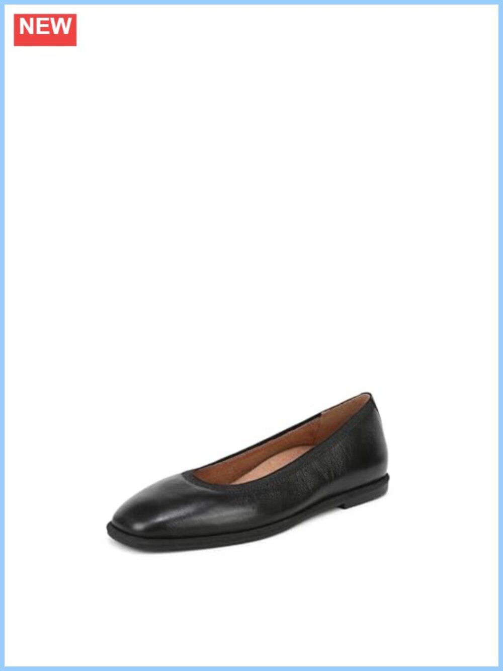 Women's Ballet Flat Leather Slip-On Comfort Arch Support Walking